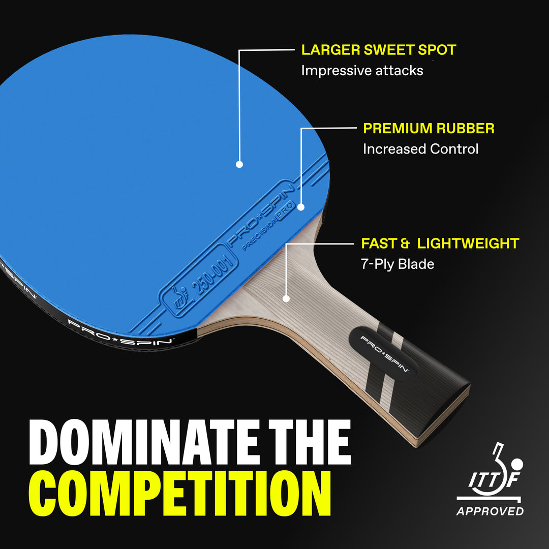 Carbon Fiber Ping Pong Paddles - 4-Player Competition Set